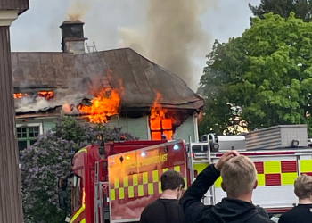 Bergsjö: Brand i flerfamiljshus
