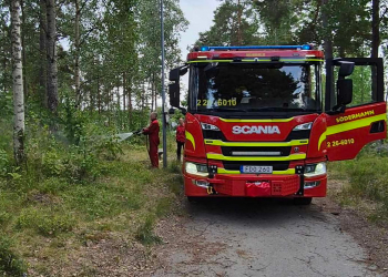Söderhamn: Mindre markbrand vid Stamvägen