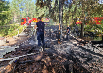 Söderhamn: Vindskydd brann vid Björntjärn