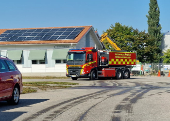 Söderhamn: Brand i höbal
