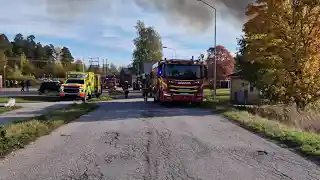 Bergvik: Brand i radhuslänga