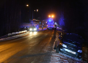 Bergvik: Trafikolycka på Väg 588