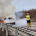 Gävle: Bilbrand på E4