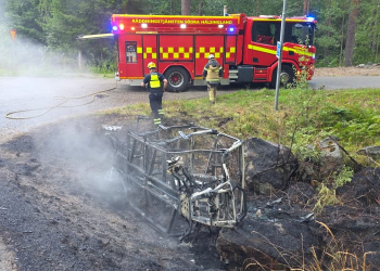 Ljusne: Fordonsbrand i Sunnäs