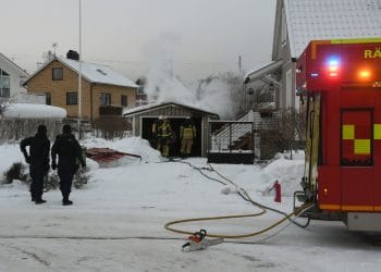 Söderhamn: Brand i garage