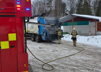 Söderhamn: Brand i sopbil