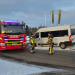 Söderhamn: Minibuss körde upp på rondell