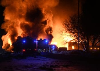 Järvsö: Omfattande brand i Löräng
