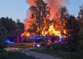 Enånger: Villabrand i Sivik