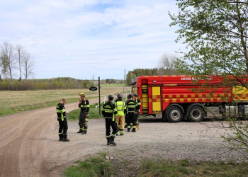 Storvik: Skogsbrand intill järnvägen