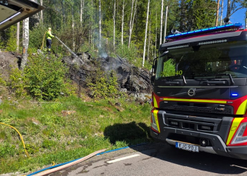 Söderhamn: Mindre skogsbrand utmed väg 639