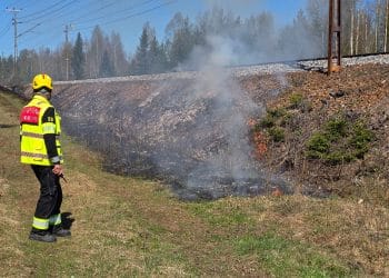 Ockelbo: Markbrand utmed järnvägen