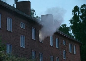 Ljusne: Brand i byggnad