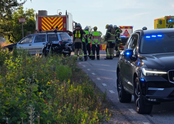 Segersta: Kollision mellan personbil och motorcykel