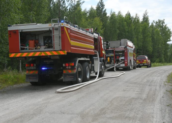 Hudiksvall: Skogsbrand vid Steg
