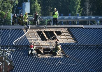 Järbo: Brand på Djupdals kraftstation