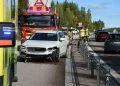 Söderhamn: Personbil körde in i mitträcket