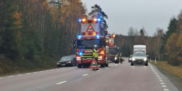 Söderhamn: Bilbrand på väg 50