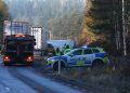 Hedesunda: Lastbil välte på väg 509